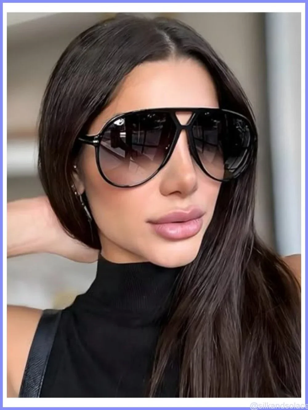 Oversized Retro Aviator Sunglasses 70s Vintage UV400 Full-Frame Unisex